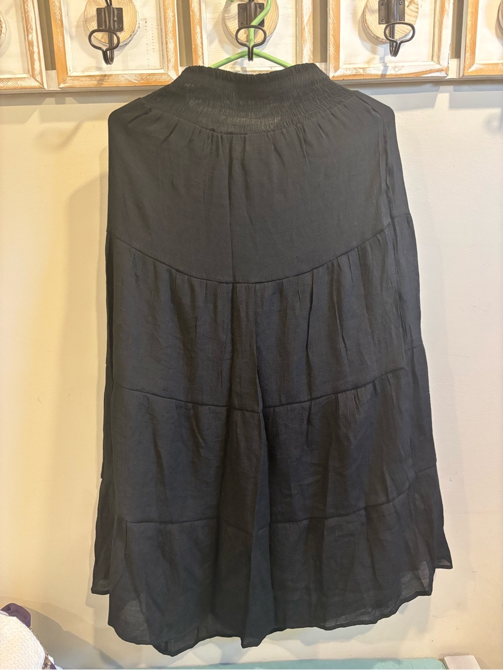 Black Tiered Maxi Skirt - Women